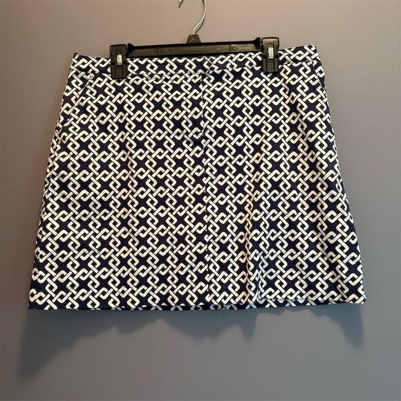 Izod Pants - Izod Women's Standard Size 10 Geometric Skort with Built-in Shorts Multicolor